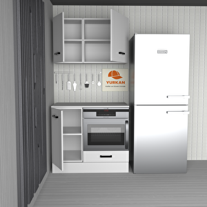 100 Cm Mdf Mutfak Dolabı Yrkn 100 26 Mermerit + Montaj + Nakliye Dahil