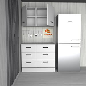 105 Cm Mdf Mutfak Dolabı Yrkn 105 23 Mermerit + Montaj + Nakliye Dahil