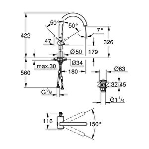 Atrio Tek Kumandalı Lavabo Bataryası Xl-boyut - 24365000
