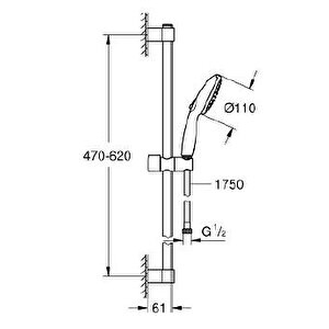Grohe Tempesta 110 Duş Seti 2 Akışlı - 261622433