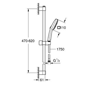 Grohe Tempesta Cube 110 Duş Seti - 27579003
