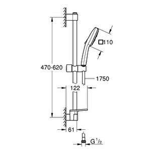 Grohe Tempesta Cube 110 Duş Seti 3 Akışlı (rain, Jet, Massage) - 27576003