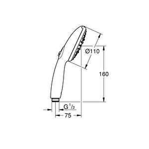 Grohe Tempesta 110 El Duşu 3 Akışlı (rain, Jet, Masaj) - 26914003