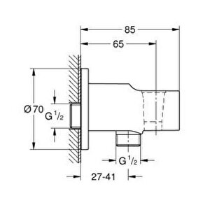 Grohe Tempesta Duş Çıkış Dirseği Mat Siyah - 286282431
