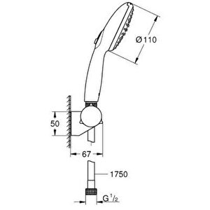 Grohe Tempesta 100 El Duşu Seti 2 Akışlı - 27601003