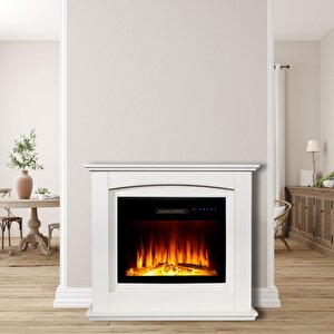 Tek Tes 125cm Elektri̇kli̇ Şömi̇ne Alev Sesli̇ Bluetooth Wi̇fi̇