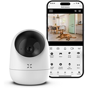 Akıllı Smart 4'lü Oda Seti, İç mekan Güvenlik Kamera, RGB Ampul, Wi-Fi Hareket Sensörü, Kapı/Pencere Sensörü