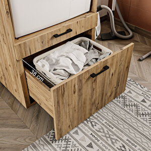 Roomart 2 Çekmeceli Çamaşır Ve Kurutma Makinesi Dolabı, Banyo Dolabı