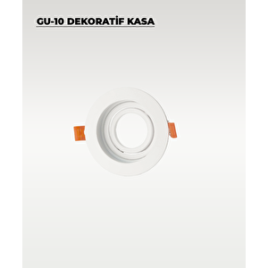 Gu10 Dekoratif Yuvarlak Metal Kasa Beyaz