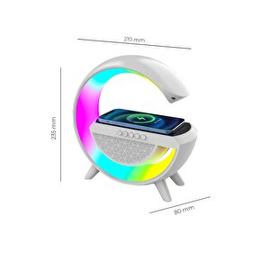 Rgb Ledli Ve Kablosuz Telefon Şarjli Bluetooth G Hoparlör