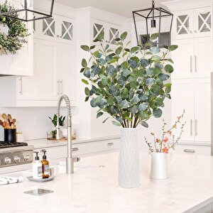 Yapay Çiçek Yeşil Okaliptus 90cm 5dallı Uzun Dal Eucalyptus