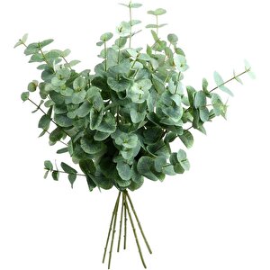 Yapay Çiçek Yeşil Okaliptus 90cm 5dallı Uzun Dal Eucalyptus