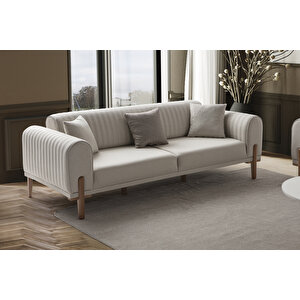 Edsy Home Galata 3+3+1+1 Koltuk Takımı Krem