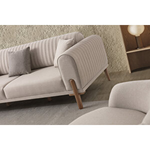 Edsy Home Galata 3+3+1 Koltuk Takımı Sütlü Kahve
