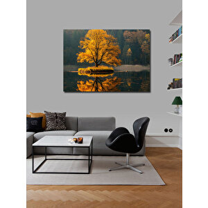 Kanvas Tablo Sonbahar Manzarası Ağacı 50x70 cm