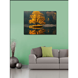 Kanvas Tablo Sonbahar Manzarası Ağacı 50x70 cm
