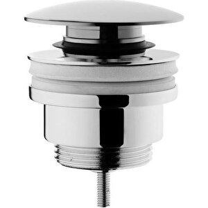 Artema Yuvarlak Lavabo Süzgeci Basmalı Aç Kapa + Vitra Origin Lavabo Sifonu, T Tipi