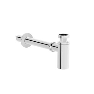 Artema Yuvarlak Lavabo Süzgeci Basmalı Aç Kapa + Vitra Origin Lavabo Sifonu, T Tipi