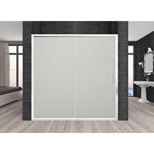 Carmen Temperli 6 Mm Ön Cephe Cam Duşakabin Ultra Parlak Krom Profil Kumlama Cam 151 cm