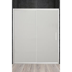 Carmen Temperli 6 Mm Ön Cephe Cam Duşakabin Mat Krom Profil Kumlama Cam 122 cm