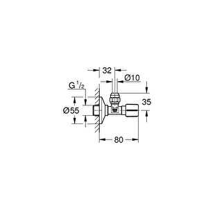 Ara Musluk Filtreli 1/2"x3/8" Phantom Black - 22074kf0