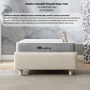 FoamBox Katlanabilir Ortopedik Sünger Yatak 12cm Kalınlık