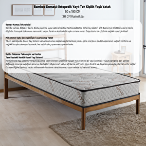 Bamboo Kumaşlı Ortopedik Yaylı Tek Kişilik Yatak