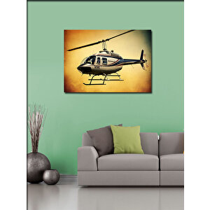 Kanvas Tablo Beyaz Helikopter Tasarımı 50x70 cm