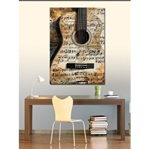 Kanvas Tablo Müzik Dolu Gitar 100x140 cm