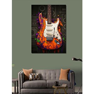 Kanvas Tablo Renkli Gitar 50x70 cm