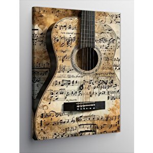 Kanvas Tablo Müzik Dolu Gitar 50x70 cm