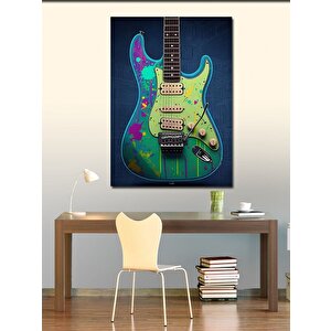Kanvas Tablo Renkli Gitar 70x100 cm