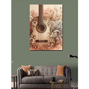 Kanvas Tablo Desenli Gitar 70x100 cm