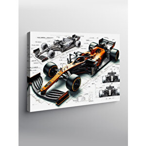 Kanvas Tablo Formula 1 Teknik Çizimi 70x100 cm