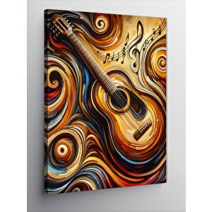 Kanvas Tablo Soyut Gitar Tasarımı 50x70 cm