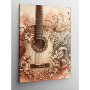Kanvas Tablo Desenli Gitar 50x70 cm