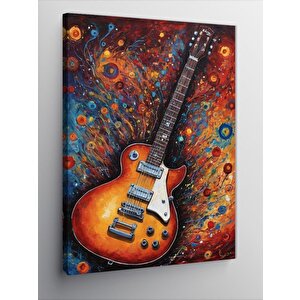 Kanvas Tablo Renkli Gitar 70x100 cm