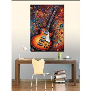 Kanvas Tablo Renkli Gitar 70x100 cm