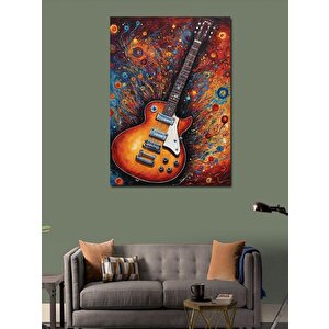 Kanvas Tablo Renkli Gitar 70x100 cm