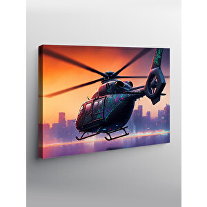 Kanvas Tablo Askeri Helikopter Uçuşu 100x140 cm