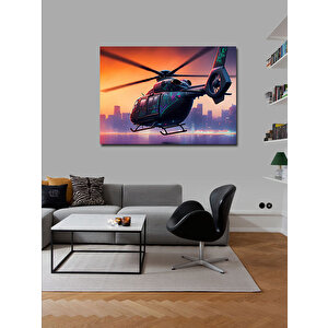Kanvas Tablo Askeri Helikopter Uçuşu 100x140 cm