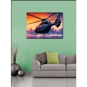 Kanvas Tablo Askeri Helikopter Uçuşu 100x140 cm