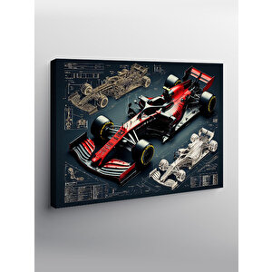 Kanvas Tablo Formula 1 Araç Teknik Çizimi