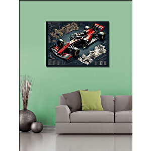 Kanvas Tablo Formula 1 Araç Teknik Çizimi