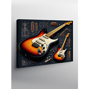 Kanvas Tablo Elektro Gitar Tasarımı 50x70 cm