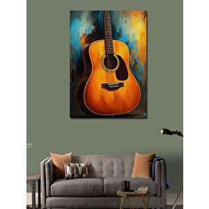 Kanvas Tablo Akustik Gitar 70x100 cm