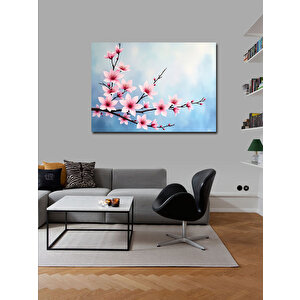 Kanvas Tablo Çiçekli Kiraz Ağacı 70x100 cm