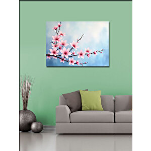 Kanvas Tablo Çiçekli Kiraz Ağacı 100x140 cm