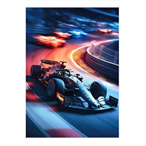 Formula 1 Yarışı Art Mdf Tablo 35cm X50cm 35x50 cm