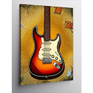 Kanvas Tablo Pop-art Gitar 100x140 cm
